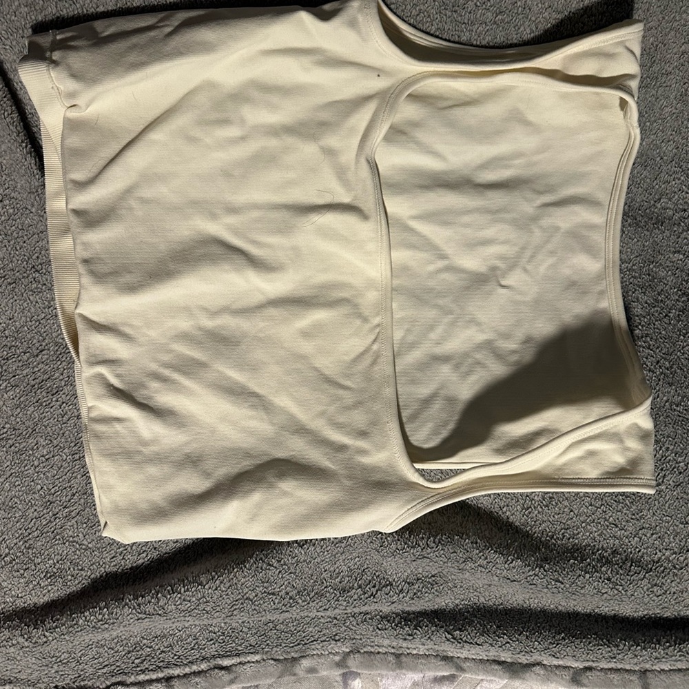 Amazon Cream Crop Top